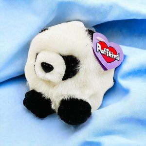 Vintage Puffkins Peter Panda Plush/Stuffed Toy w/All Tags (1997)
